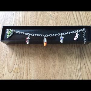 Silver Dancer motif charm bracelet